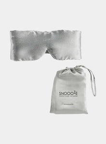  Silk Velcro Eye Mask, Grey Snooozeworld