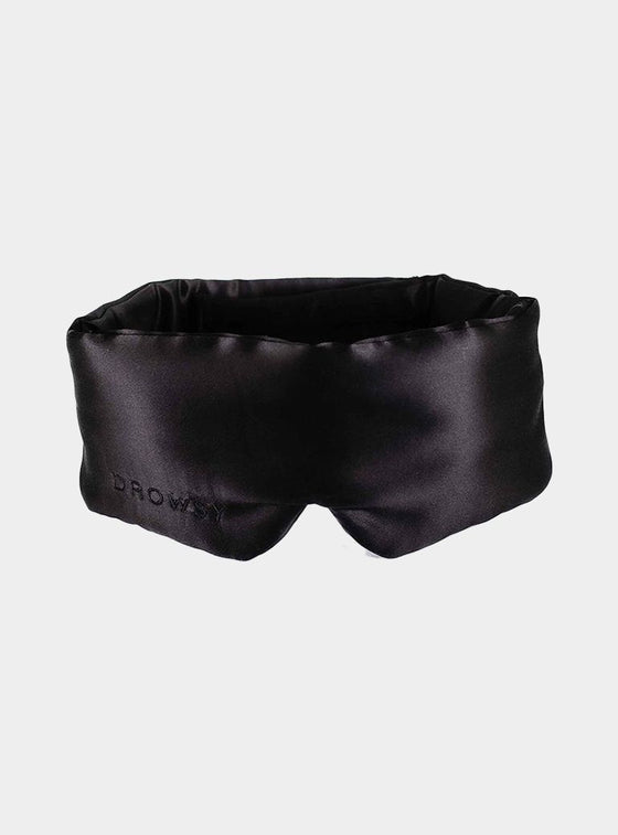 Black Jade Silk Sleep Mask Drowsy Sleep Co