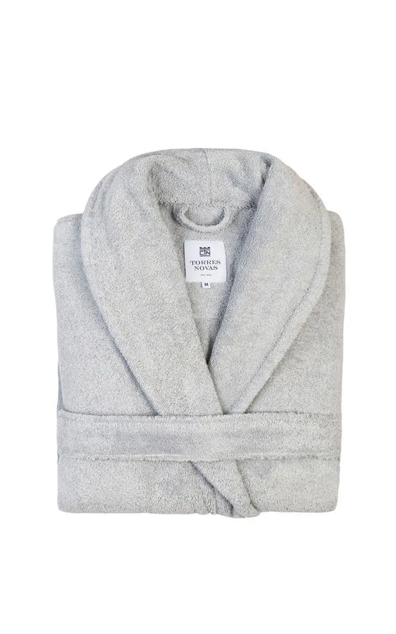 Silver Grey Classic Cotton Bathrobe Torres Novas