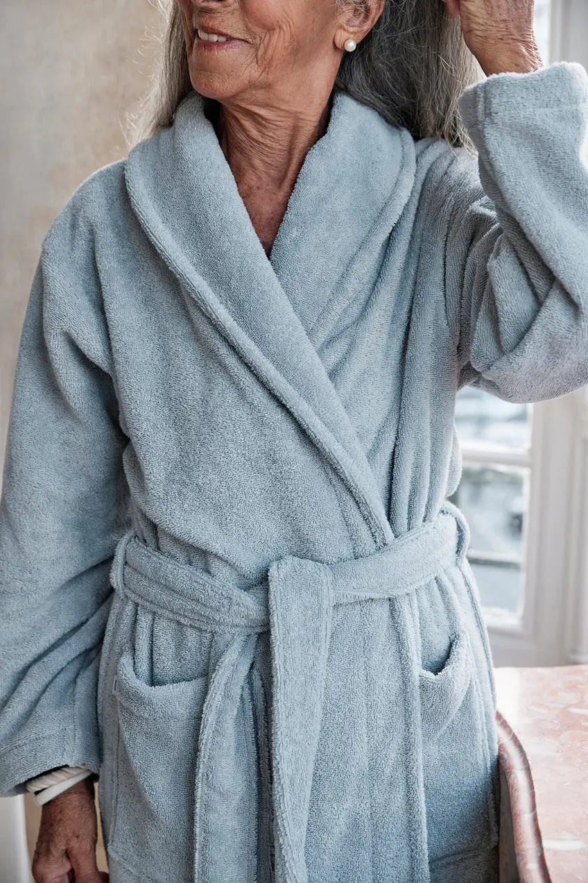 Silver Grey Classic Cotton Bathrobe Torres Novas