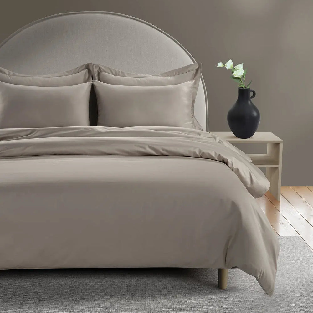 800 Thread Count Egyptian Cotton Grand Splendour Lux Buttery Smooth Duvet Cover - Simply Taupe