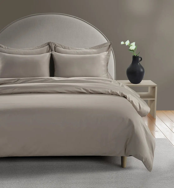 800 Thread Count Egyptian Cotton Grand Splendour Lux Buttery Smooth Duvet Cover - Simply Taupe