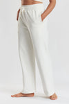 Sitka Blossom-Embroidered Ethical-Cotton Joggers - Moonlight White Peachaus