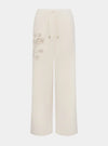 Sitka Blossom-Embroidered Ethical-Cotton Joggers - Shoreline Peach Peachaus