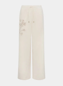  Sitka Blossom-Embroidered Ethical-Cotton Joggers - Shoreline Peach Peachaus