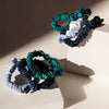 Skinny Scrunchie Set -  Blue & Green Shades Drowsy Sleep Co