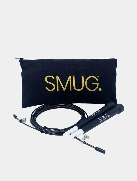 Skipping Rope & Bag Set - Black SMUG