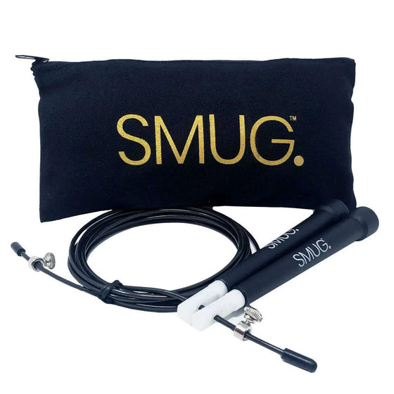 Skipping Rope & Bag Set - Black SMUG