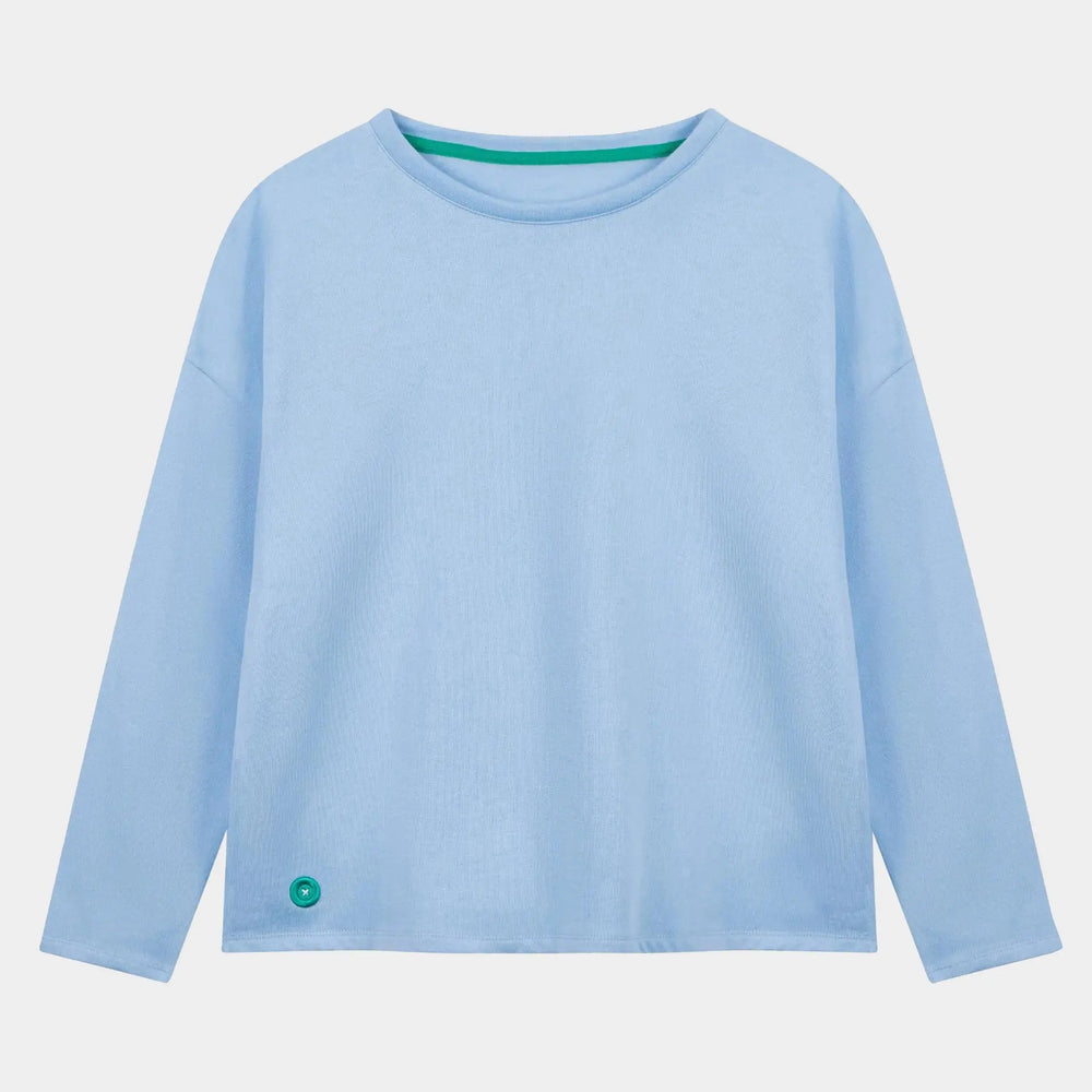 Sky Blue Boxy Sweatshirt Loungers