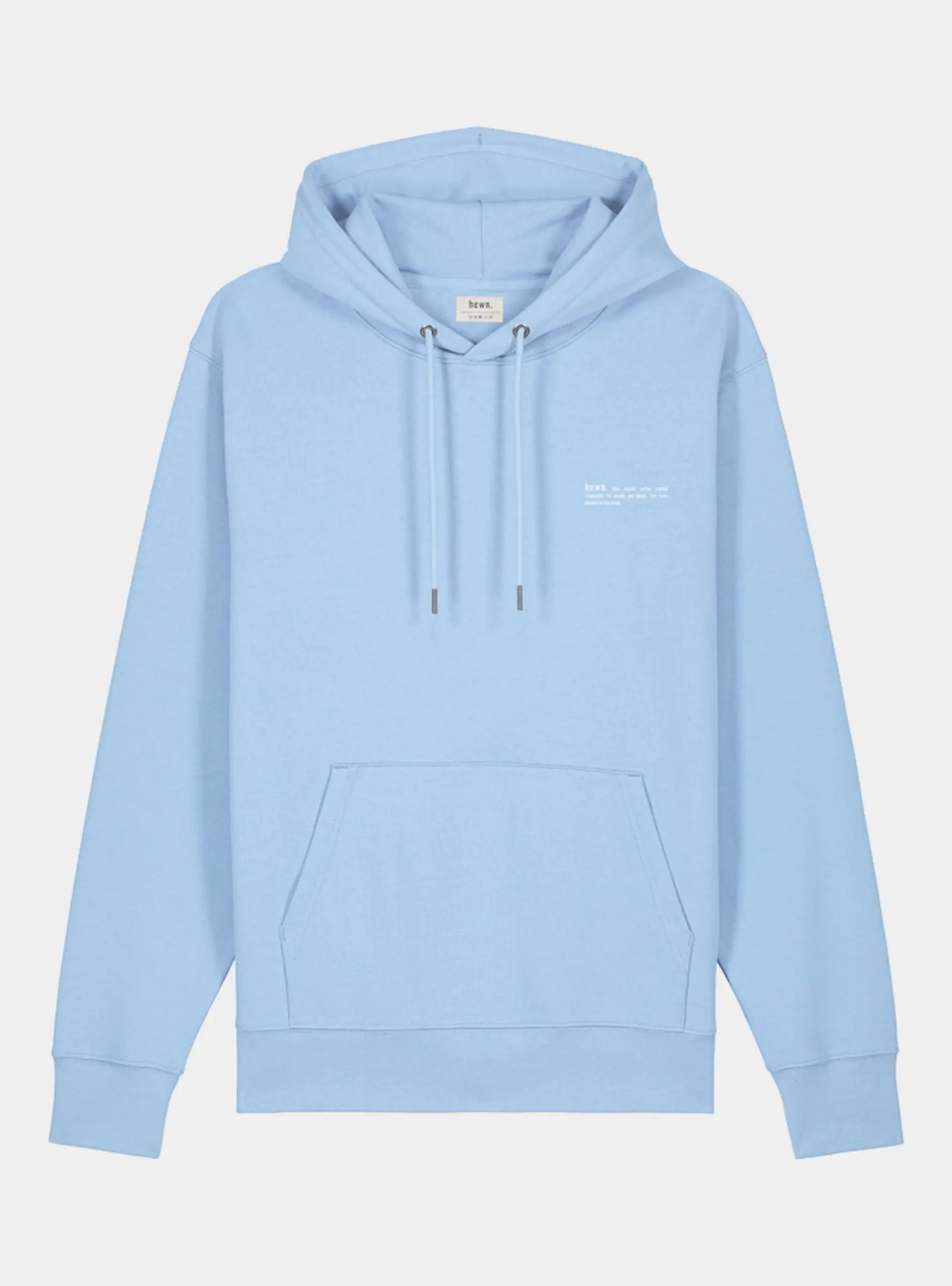 Sky Blue Mens Organic Cotton Relaxed-Fit Hoodie hewn.