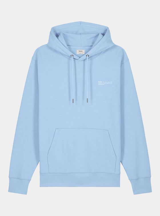 Sky Blue Mens Organic Cotton Relaxed-Fit Hoodie hewn.