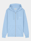 Sky Blue Mens Organic Cotton Relaxed-Fit Zip Hoodie hewn.