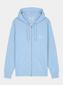  Sky Blue Mens Organic Cotton Relaxed-Fit Zip Hoodie hewn.