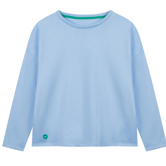 Sky Blue Unisex Boxy Sweatshirt Loungers