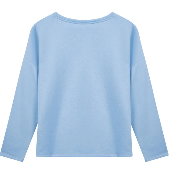 Sky Blue Unisex Boxy Sweatshirt Loungers