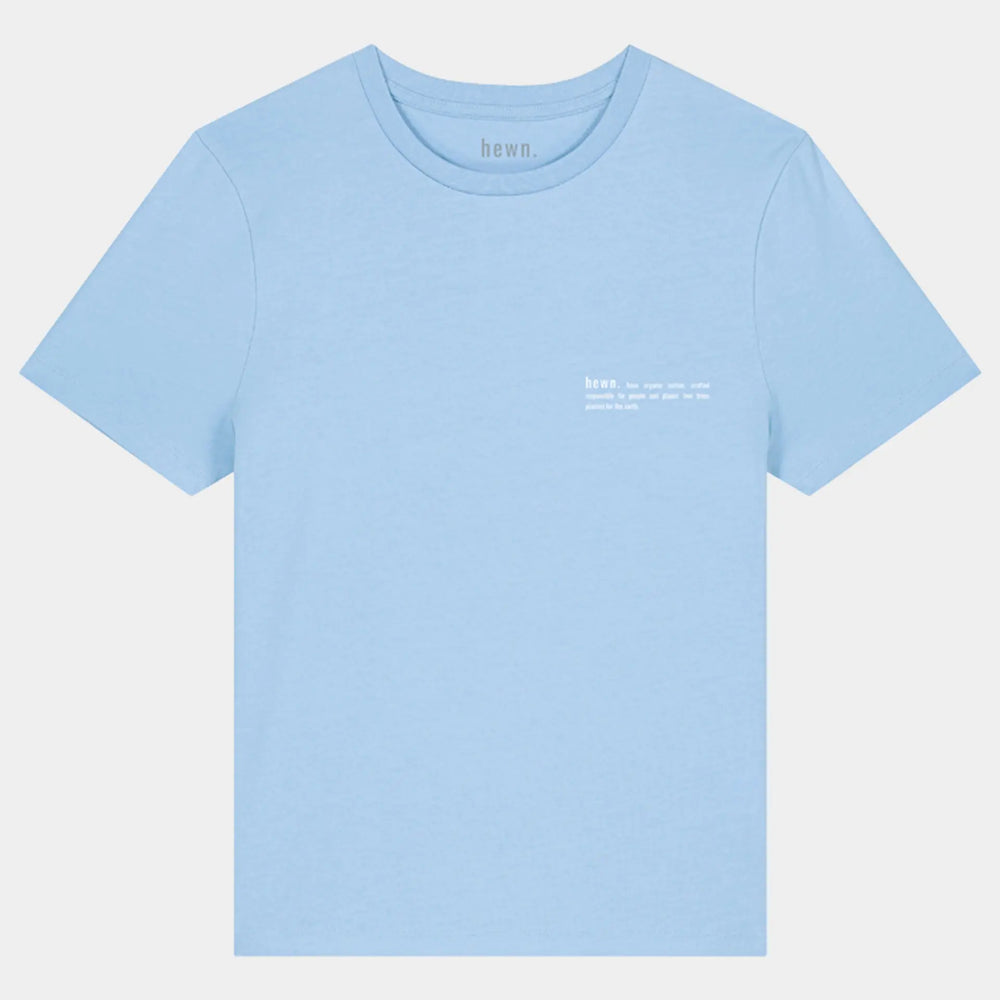 Sky Blue Women's Organic Cotton Fitted T-Shirt hewn.