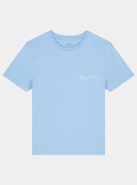 Sky Blue Women's Organic Cotton Fitted T-Shirt hewn.