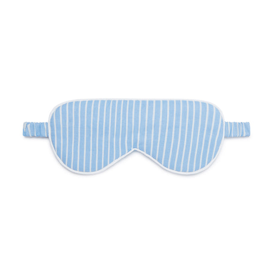 Blue & White Stripe Organic Cotton Sleep Mask