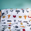 Sleepy Safari Heads Toddler Cot Bed Duvet Set Lulu and Nat