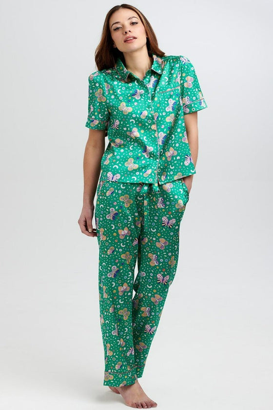 Poppy Rainforest Butterfly Silk Trouser