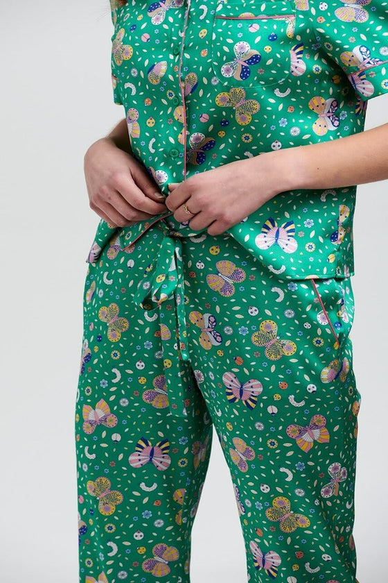 Poppy Rainforest Butterfly Silk Trouser