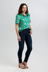 Poppy Rainforest Butterfly Silk Blouse