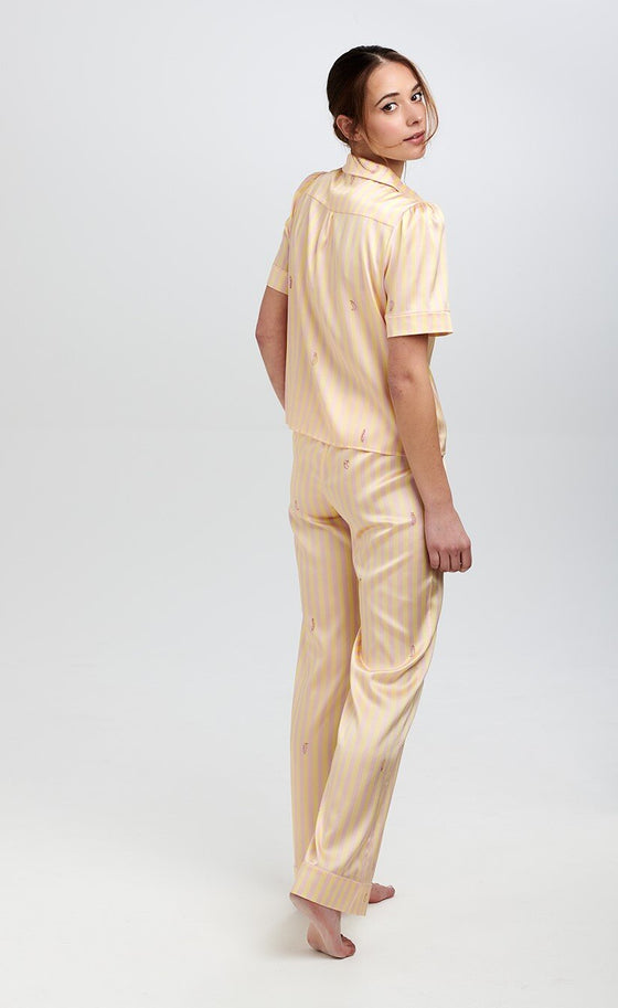 Poppy Lemonade Stripe Silk Trouser