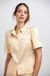 Poppy Lemonade Stripe Silk Blouse