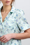 Poppy Glacier Butterfly Silk Blouse