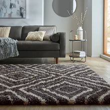  Slumber Geometric Shaggy Rug Dunelm