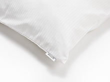  Mini Snoooze Pillowcase White Cotton Stripe