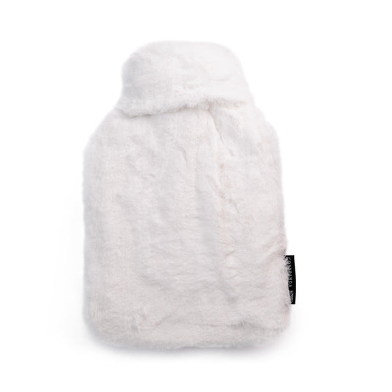 Silky Soft White Hot Water Bottle