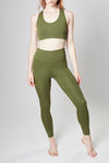 High Waisted Leggings - Khaki