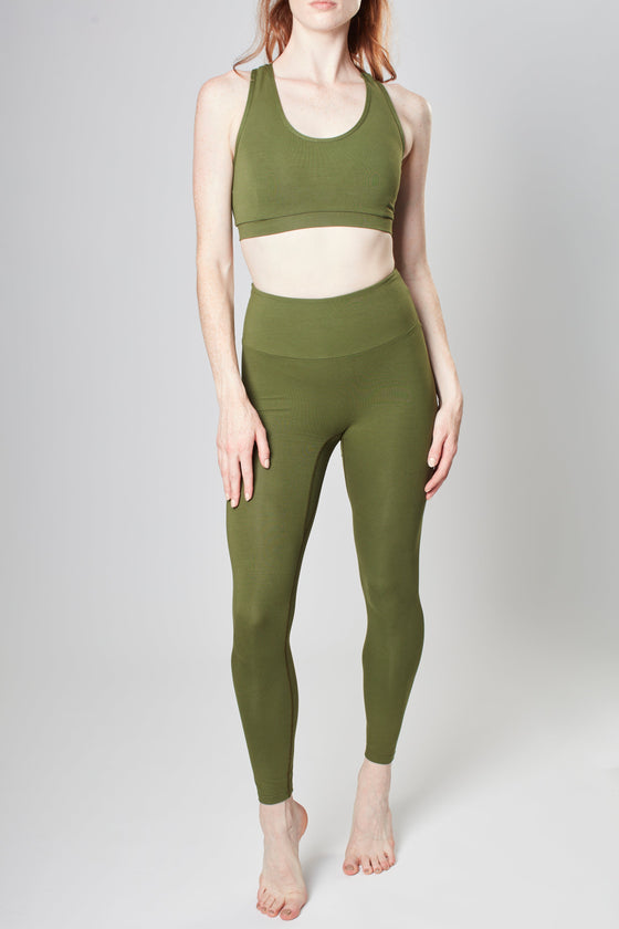 High Waisted Leggings - Khaki