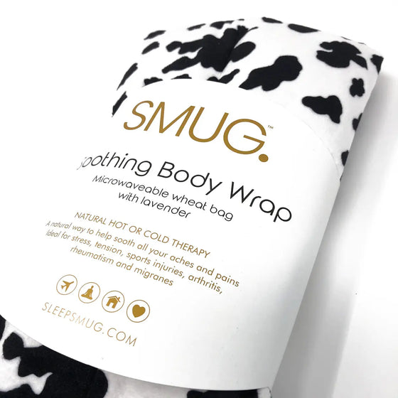 Soothing Body Wrap Wheat Bag Infused With Lavender Oil - Cow Print SMUG