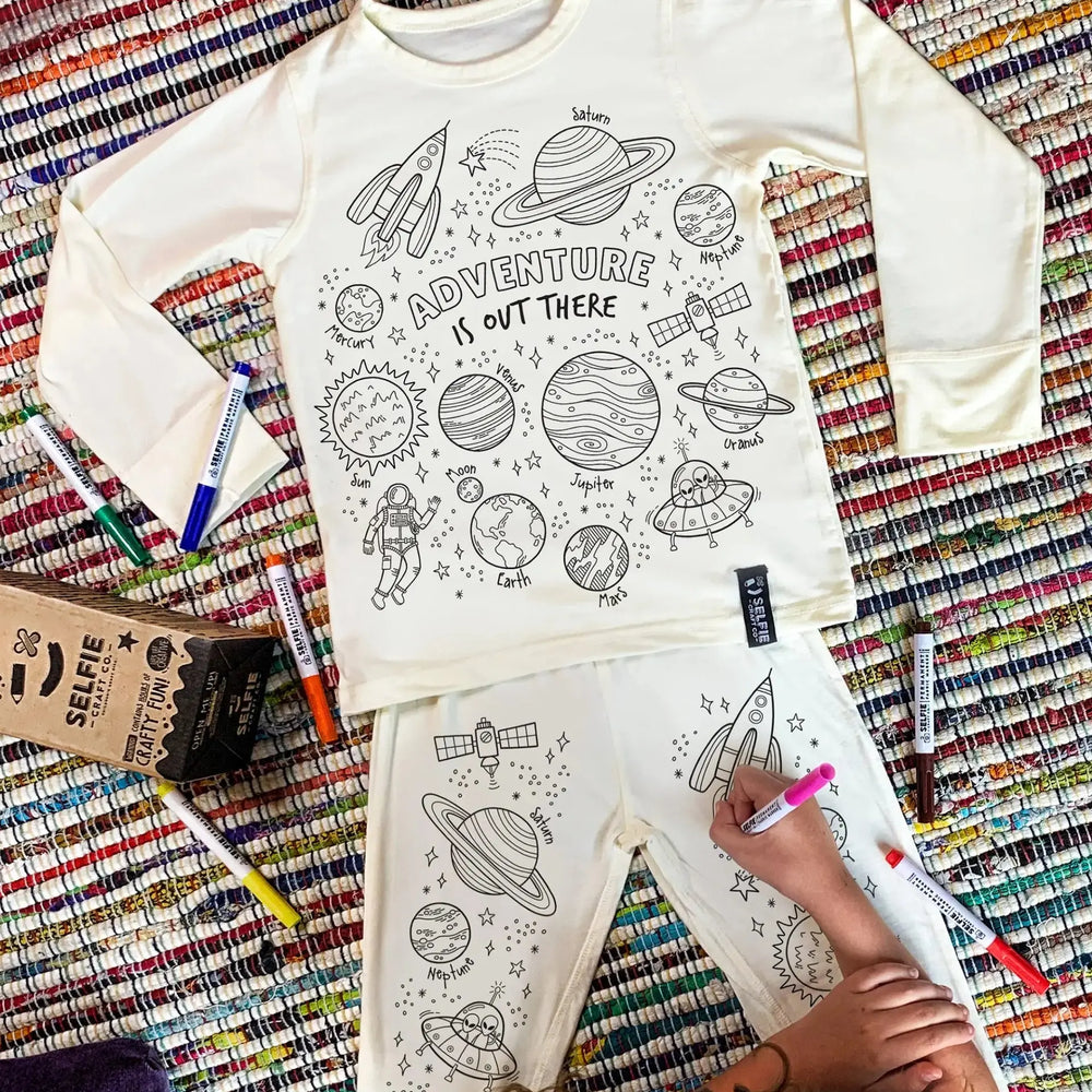 Space Adventure Colour in Pyjamas Selfie Craft Co