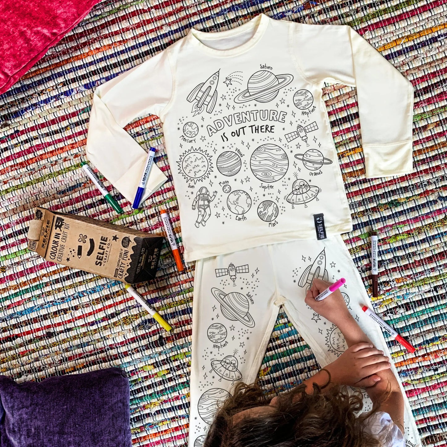 Space Adventure Colour in Pyjamas Selfie Craft Co