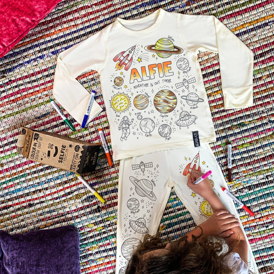 Space Adventure Colour in Pyjamas Selfie Craft Co