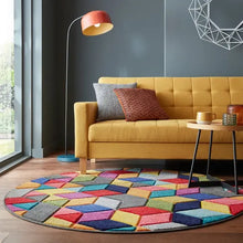  Spectrum Dynamic Geometric Round Rug Dunelm