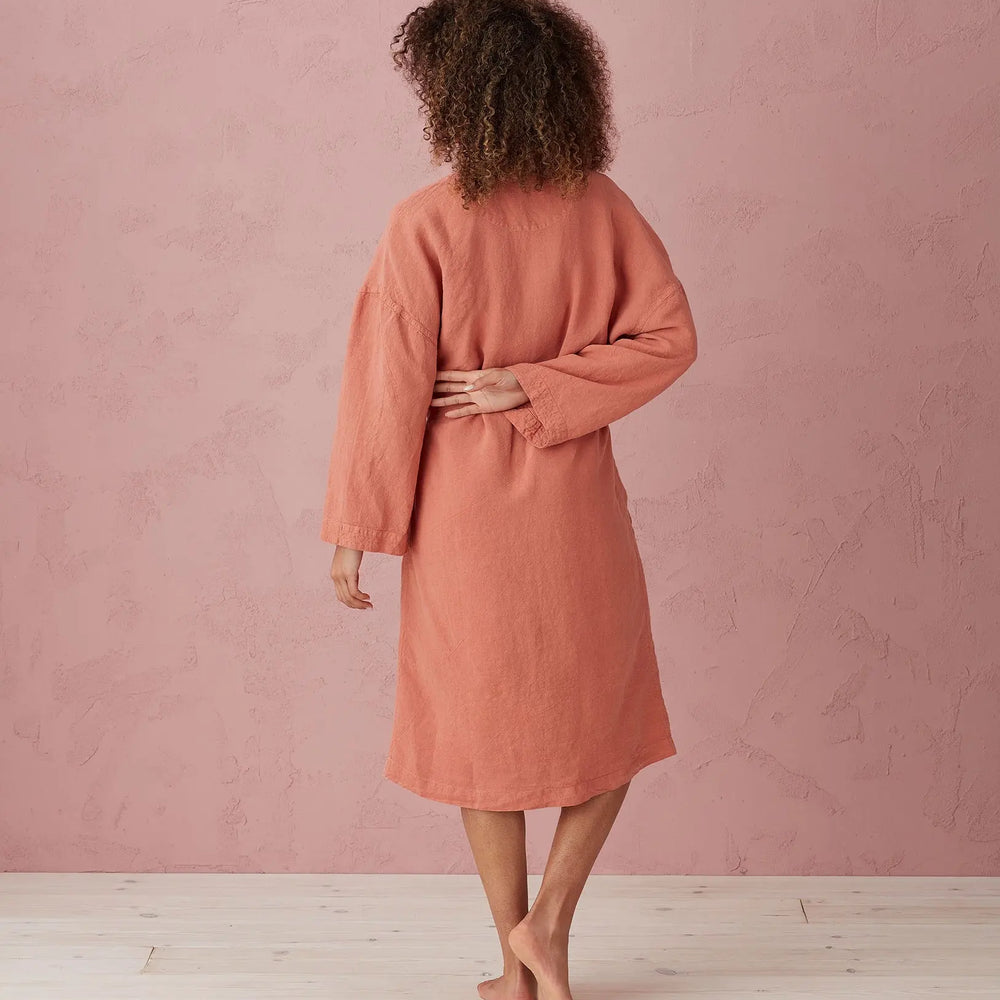 Spice Layla 100% Linen Robe The Secret Linen Store