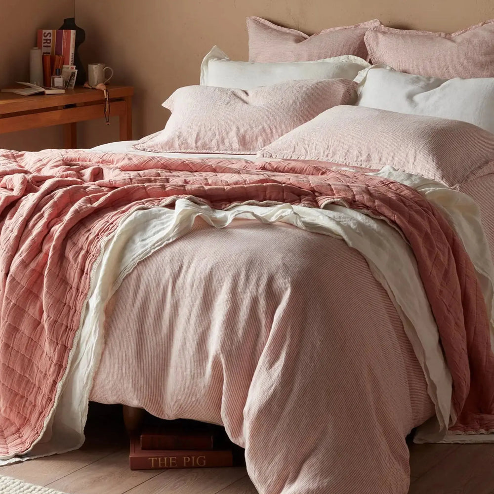 Spice Sid Stripe 100% Linen Bed Linen The Secret Linen Store