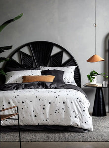  Spotty Charcoal Tencel Cotton Duvet Cover