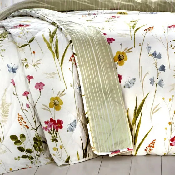 Spring Glade Quilted Bedspread Dunelm