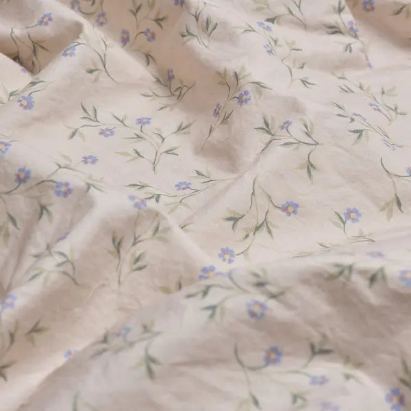 Spring Sprig Cotton Flat Sheet Piglet