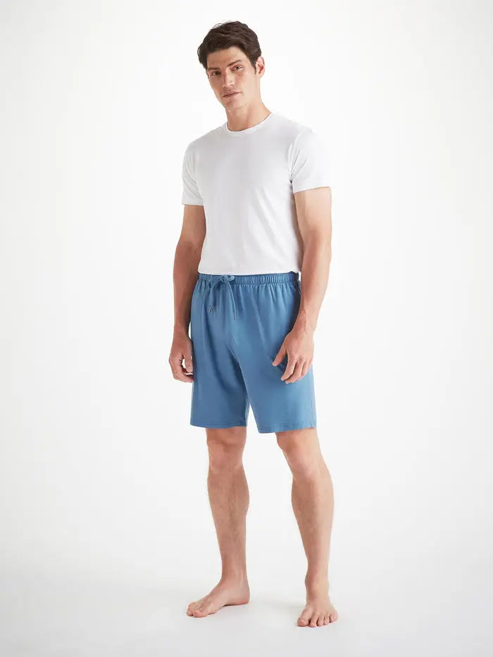 Steel Blue Basel Micro Modal Stretch Men's Lounge Shorts Derek Rose