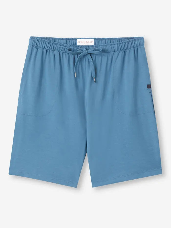 Steel Blue Basel Micro Modal Stretch Men's Lounge Shorts Derek Rose