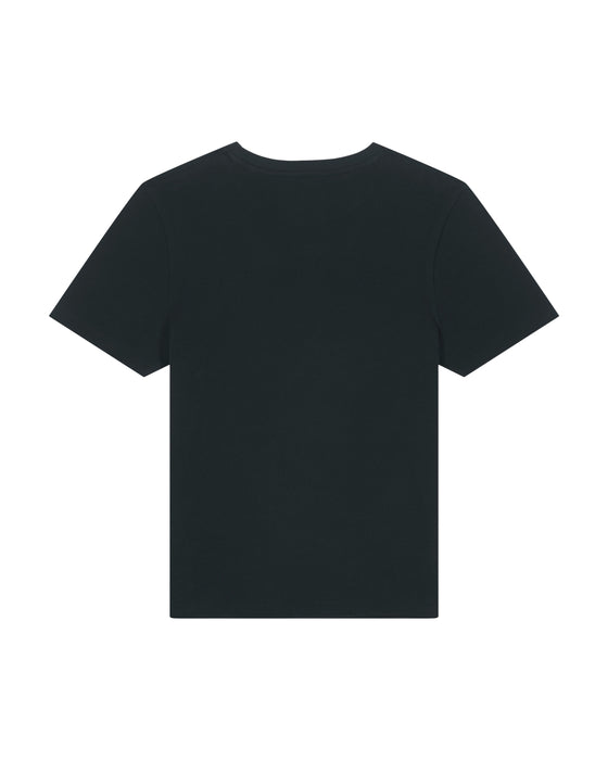 Womens Organic Cotton Fitted T-Shirt in Jet Black