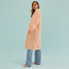 Stevie Cable Balloon Sleeve Long Cardigan - Peach Cara & The Sky