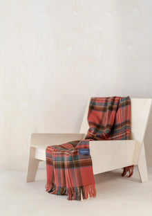  Stewart Royal Antique Tartan Small Lambswool Blanket