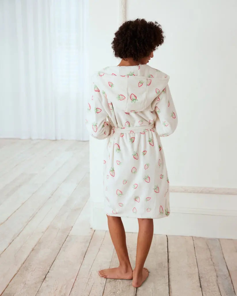 Strawberry Print Fleece Dressing Gown Chelsea Peers